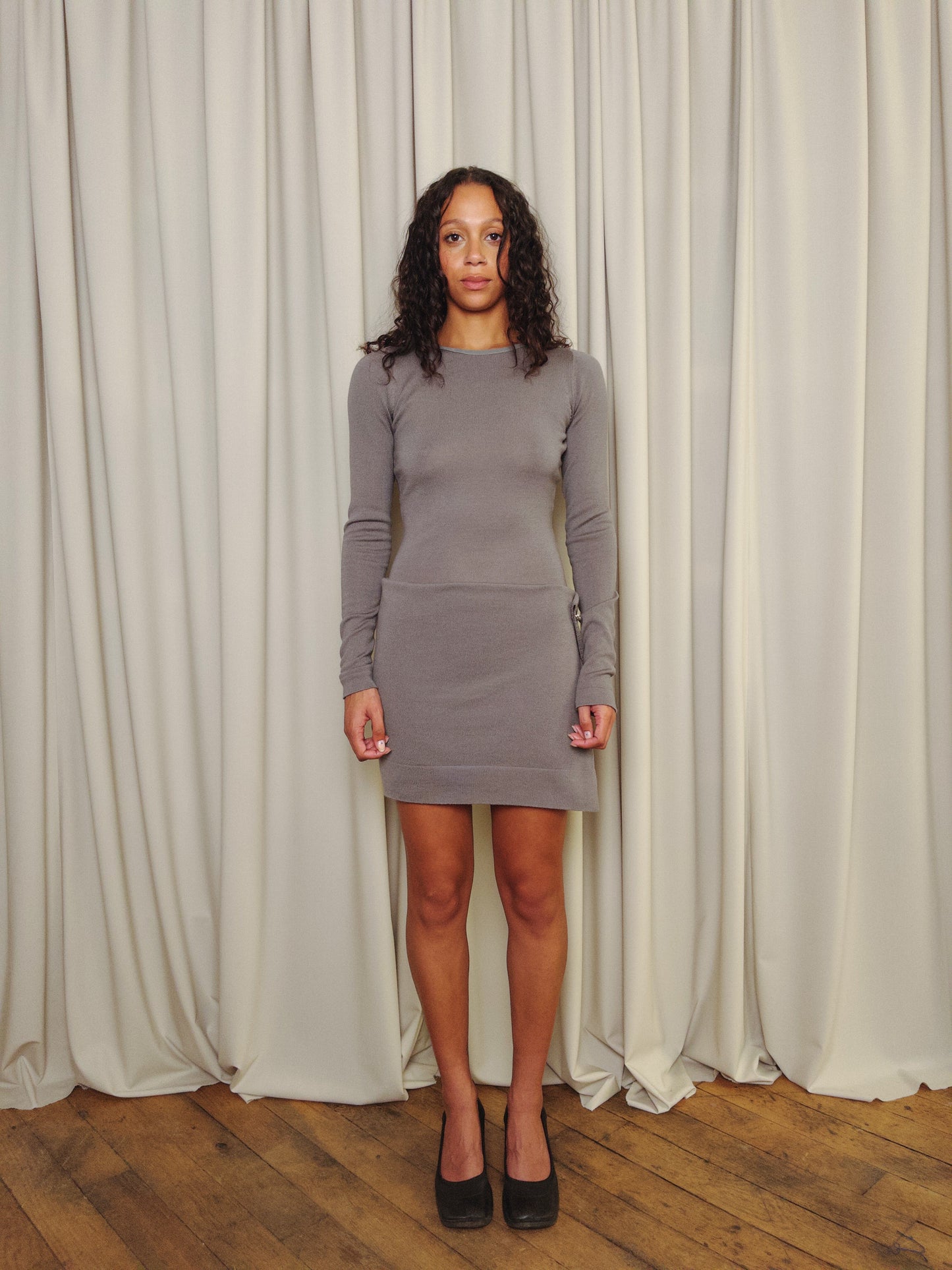 09 - Knit Dress, Grey